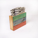 Arc Floor Solid Wood Book Newspaper Storage Organizer