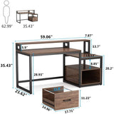 Tribesigns Work Station Organizer Office Desk Table - waseeh.com