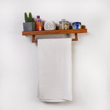 Drifter Solid Wood Bathroom Floating Organizer Shelve Decor