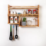 Solid Wood Kitchen Floating Rack Shelve