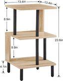 S-Shaped End Table with Storage Shelf - waseeh.com