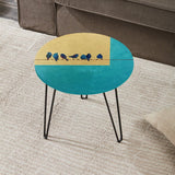 Oceans Birds Living Lounge Center Side Hairpin Table