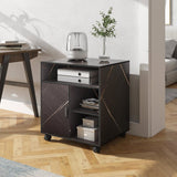 Fortune Rolling Wheel Cabinet Side Table Home Office Trolley - waseeh.com