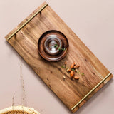 Monticarlo Kitchen Solid Wood Snack Tea Guest Kitchen Serving Tray - waseeh.com