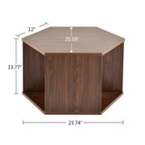 Espresso Multiuse Solid Wood Living Lounge Drawing Center Side Table - waseeh.com