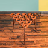 Curly Donuts Living Lounge Drawing Room Center Side Table (Shisham) - waseeh.com