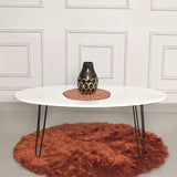 Old Oval Elm Hairpin Table - waseeh.com