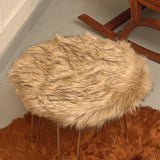 Modern Faux Fur Foot Rest Stool - waseeh.com