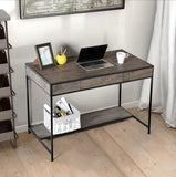 Healey Living Room Office Wide Organizer Writing Desk - waseeh.com